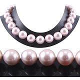 Single Strand 18 Inch 14MM Pink Shell Pearl Necklace