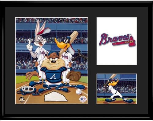 Atlanta Braves MLB Limited Edition Lithograph Featuring The Looney Tunes As Atlanta Braves