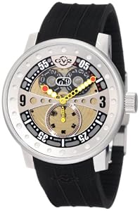 GV2 by Gevril Men's 4040R Powerball Black Rubber Sub-Second Big Date Watch from GV2 by Gevril