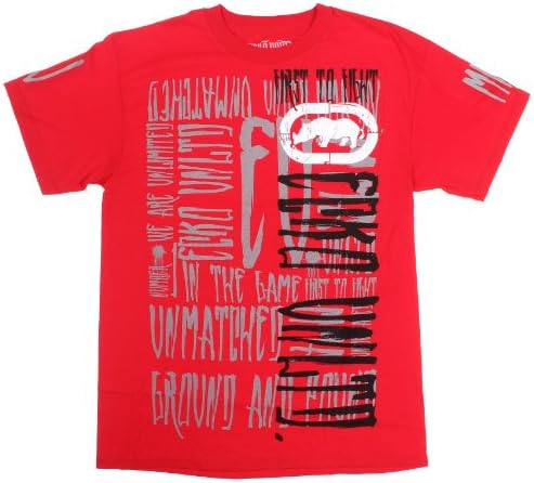 ecko unltd. MMA Men's First To Fight Short Sleeve Tee (True Ecko Red, Small)