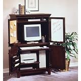 Coffee Finish Computer Armoire