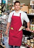 Cornerstone Adjustable Bib Apron with 3 Pockets