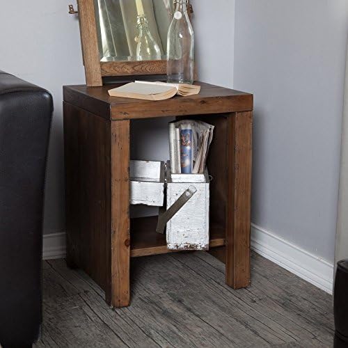Finley Home Belham Living Brinfield Rustic Solid Wood End Table, Oak, Wood, 18 inches
