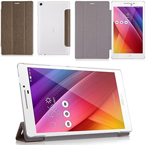 3 Folding Folio PU Leather Case Stand Protector Cover For Asus ZenPad 7.0 Z370CG Brown