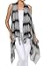 Basico Women's Open Asymmetrical Hem Print Chiffon Vest