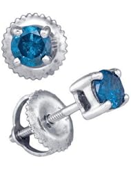 1.00CTW DIA BLUE STUDS