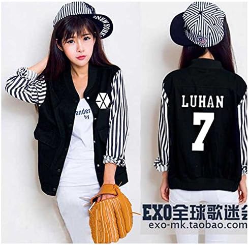 K-pop Exo all member Korean women Baseball sweater L LUHAN