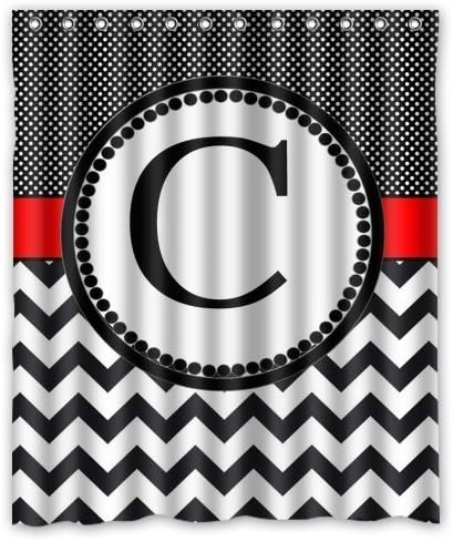 Nymeria 19 Customized Chevron With Monogram New Diy Design For Shower Curtain 60" x 72" GI-32 by Nymeria 19