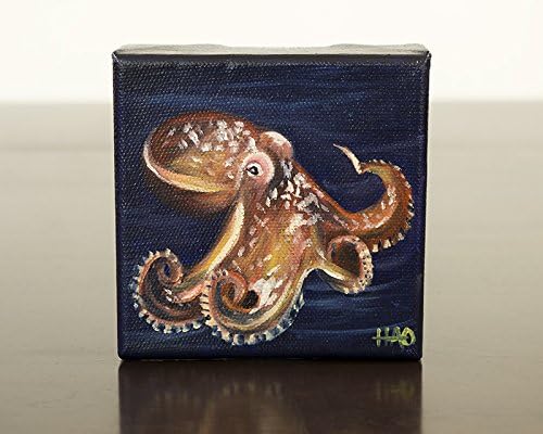 Original Octopus Oil Painting on Canvas by Heather Ann Orlando
