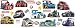 Kitchen & Housewares : Decofun, Kool Karz Wall Sticker Stikarounds