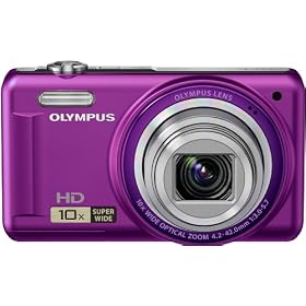 Olympus VR-310 Digital Camera - Purple (14MP, 10x Super Wide Optical Zoom)  3 inch LCD