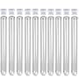 10 Pack - 6-inch, 16x150mm Clear Plastic Test Tubes with Caps