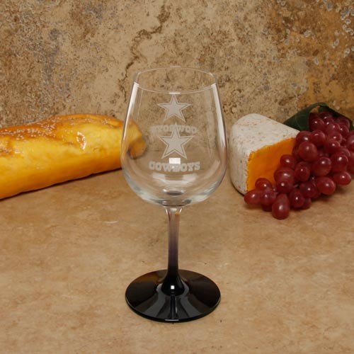 Dallas Cowboys 12oz. Satin Etch Wine Glass