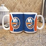 NHL New York Islanders 15-Ounce White Silhouette Mug (2 Pack)