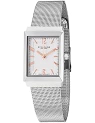 Stuhrling Original Womens 8126L.12112 Classic Metropolis Prospect Swiss Quartz Silver Dial Ultra Slim Watch