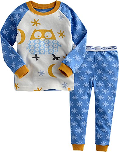 Vaenait Baby 12M-7T Kids Boys Sleepwear Pajama Top Bottom 2 Pieces Set Snow Owl