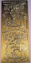 One sheet of peel off stickers for cardmaking and craft - gold - oriental kimono, Japanese