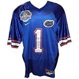 Percy Harvin Autographed Florida Gators (Blue #1 2008 BCS Patch) Nike Jersey - Autographed College Jerseys