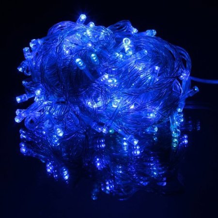 lederTEK 10M 100 LED Fairy Light String Christmas Lights (Blue) USCRSMSLTDC-Blue