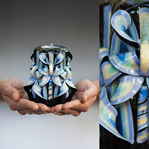 Unique carved candles for unusual housewarming and christmas gifts from Primacandle, small candle