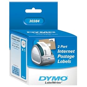 DYMO LabelWriter Postage Label, 2-Part Internet Postage, 2-1 4 x 7-1 2, 150 per pack by