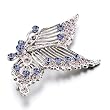 July Birthstone Embedded In Light Siam Amethyst Butterfly Brooches And Pins
