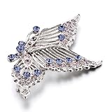 July Birthstone Embedded In Light Siam Amethyst Butterfly Brooches And Pins