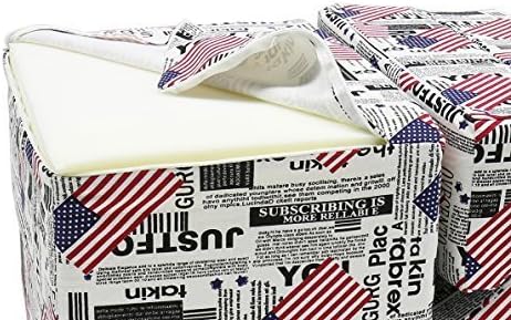 Kid Flip Open Sofa Folding Collapsible Lounger Versatile with Removable Cover, Vintage Style (Cubic)