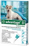 ADVANTAGE II Dog Flea Control 11-20 lbs Teal 4 Month