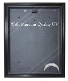 NFL San Diego Chargers Cabinet Style Jersey Display - Black with Museum Quality UV Upgrade