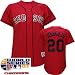 Kevin Youkilis #20 Red Sox 2007 World Series Champions Red Stitched Adult Replica Jersey