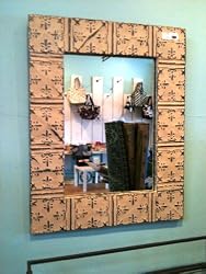 Antique Tin Mirror (Fluer de Lis)
