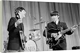 Paul McCartney and George Harrison - 16 Inch Canvas Print (40cm) by MirrorPrintStore