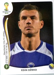 2014 Panini World Cup Soccer Sticker # 449 Edin Džeko Team Bosnia & Herzegovina