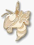 Georgia Tech Yellow Jackets 3/8 Buzz Charm - 10KT Gold Jewelry