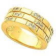 14K Yellow Gold Diamond Gent's Wedding/Anniversary Ring - 0.24 Ct.