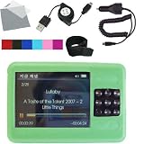 (4 in 1) Silicone Skin for Creative Zen X-fi 16 Gb 32 Gb Video Mp3 Player with Removable Armband and Beltclip + Screen Protector Kit + Car Charger + Retractable Data Cable for Zen X-FI (Creative Zen X-fi not included)