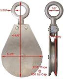600lbs Swivel EYE Snatch Block Hoist Rigging 2
