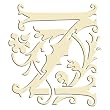 Set of 6 Monogram Embroidered Guest Towel - Z