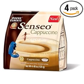 Senseo Cappuccino Coffee Pods, 10-Count Packages (Pack of 4)