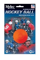 Mylec Warm Weather No Bounce Hockey Balls, Orange (Pack of 6)