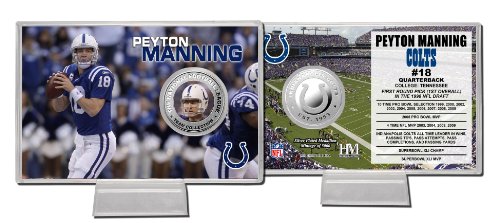 Highland Mint NFL Indianapolis Colts Peyton Manning Silver Coin Card