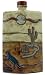 44 Oz. MARA Stoneware RECTANGULAR Liquor Flask DECANTER Desert LIZARD Cactus