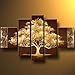 Santin Art-Golden Tree-Modern Canvas Art Wall Decor Landscape Oil Painting Wa...