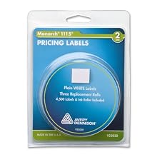 Monarch PAXAR Two-Line Pricemarker Labels, 0.625 x 0.75 Inches, White, 3 Rolls per Pack (925030)