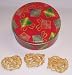 Scott's Cakes 1 lb. White Chocolate Covered Pretzel with Peanuts in a Christmas Present Tin