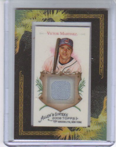 2008 Topps Allen and Ginter Relics #VM Victor Martinez - Cleveland Indians (Piece of Authentic Game Used Jersey) (Baseball Cards)