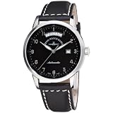 Zeno Men's 6069DD-C1 Magellano Black Day Date Dial Watch