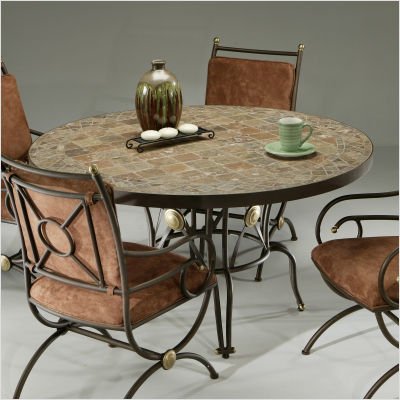 51hVH9qoLuL Pastel Furniture NH 510 AR 869 Notting Hill Tumbled Marble Dining Desk in Autumn Rust