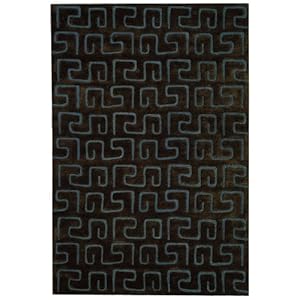Safavieh Soho Collection Soh416b Handmade Brown And Light Blue New Zealand Wool Area Runner